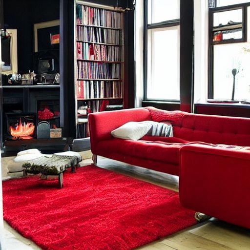 Red rugs for the living room