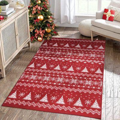 Red Christmas Rug