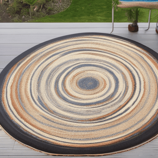 Round outdoor area rug