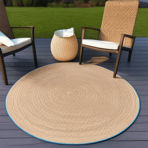 Round outdoor jute rug
