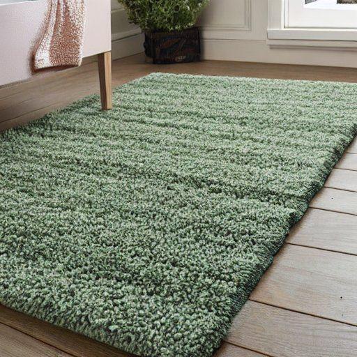 Sage green bathroom rug