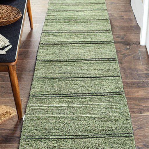 Sage green runner rug