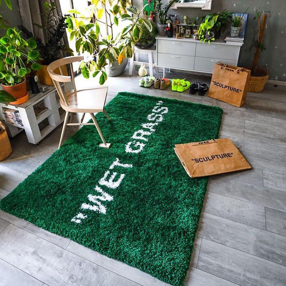 Wet Grass Rug,home Decor Rug,wet Grass, Virgil Carpet, Modern Rug, Themed  Rug, Area Rug, Rugs for Living Room, Non Slip Carpet 