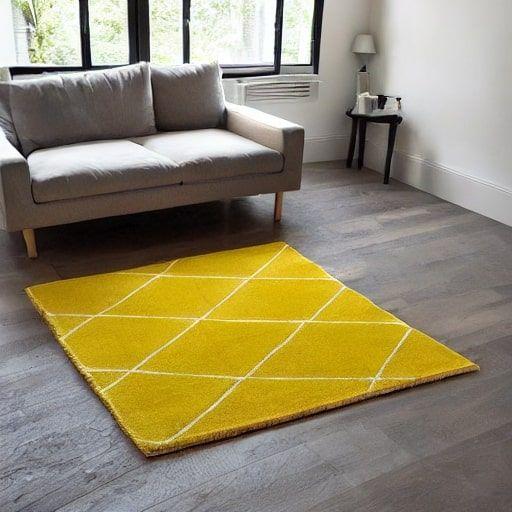 Yellow Geometric Rug