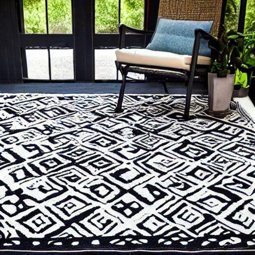 black outdoor cozy rug