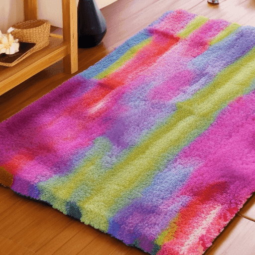 colorful bathroom rug
