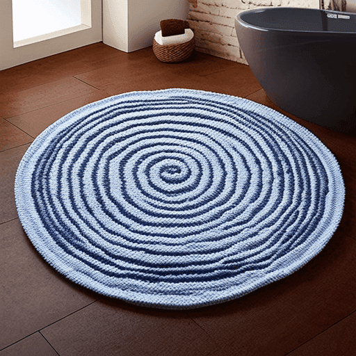 cotton round bathroom rug