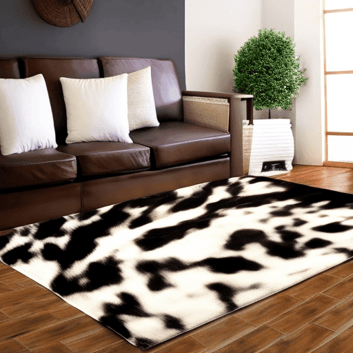 faux cowhide area rug