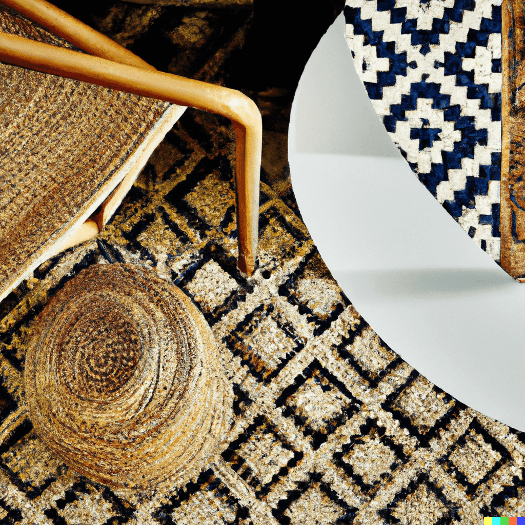 geometric sisal rug