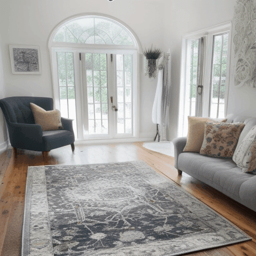 grey farmhouse rug