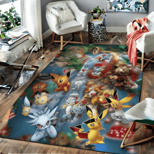 pokemon rug in childen room