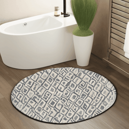 round bathroom area rug