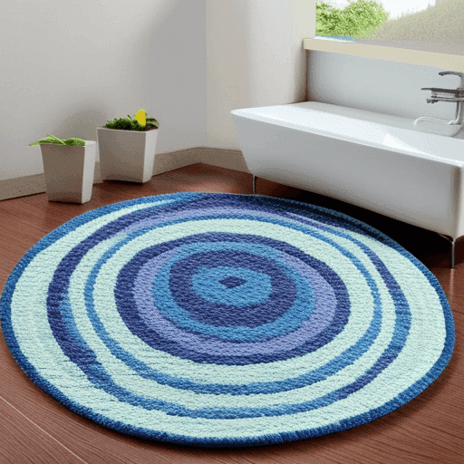 round bathroom rug