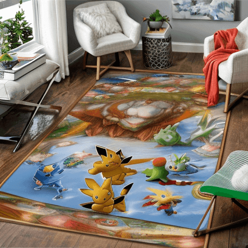 synthetic pokemon rug