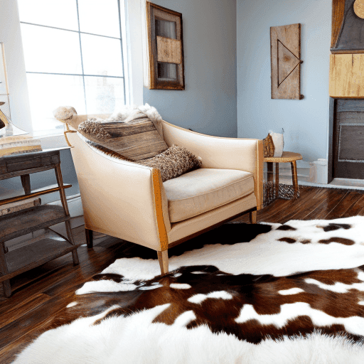 thick faux cowhide rug