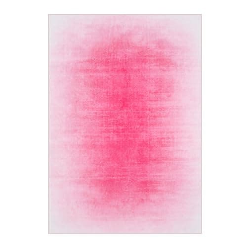 Pink Collive Hot Pink 5x7 Area Rugs for Bedroom Girls, Contemporary Ombre Nursery Rug Washable Non-Slip Living Room Rugs, Soft Cute Baby Bedside Carpet for Dorm Playroom, Kids Room