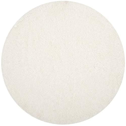 SAFAVIEH Polar Shag Collection 10' Round White PSG800B 3-inch Extra Thick Area Rug