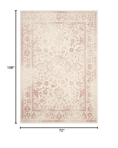 SAFAVIEH Adirondack Collection Area Rug - 6' x 9', Ivory & Rose, Oriental Distressed Design, Non-Shedding & Easy Care, Ideal for High Traffic Areas in Living Room, Bedroom (ADR109H)