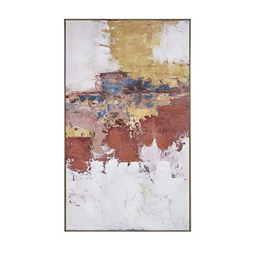 INK+IVY Wall Art Living Room Décor - Tribeca Abstract Hand Embellished Framed Canvas, Home Accent Modern Kitchen Dining Decoration, Ready to Hang Painting for Bedroom, 26.8" W x 44.8" H, Multi,II95C