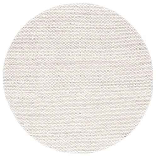 SAFAVIEH Natura Collection 10' Round Ivory NAT620A Handmade Wool Area Rug