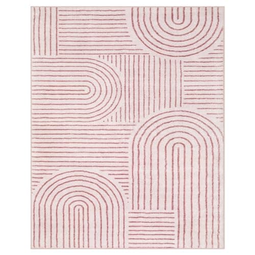 Pink Lahome Abstract 8x10 Area Rugs, Soft Washable Rugs 8x10 Living Room Rugs for Bedroom Dining Room, Ultra-Thin Pink Rug Stain Resistant Carpet Accent Rugs for Office Dining Room (8x10ft,Pink)