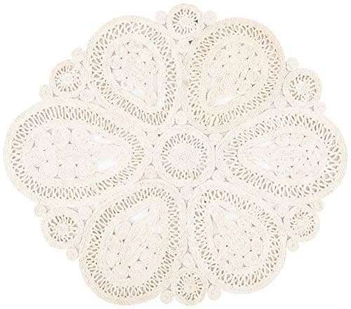 SAFAVIEH Natural Fiber Collection 10' Round Ivory NF360B Handmade Boho Charm Farmhouse Premium Jute Living Room Dining Bedroom Foyer Area Rug