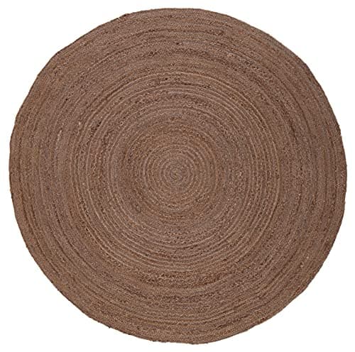 SAFAVIEH Natural Fiber Collection 6' Round Brown NFB901T Handmade Premium Jute Entryway Foyer Living Room Bedroom Kitchen Area Rug