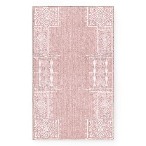 Pink NICETOWN Pink Area Rugs 5x8 for Living Room, Ultra-Thin 5x8 Washable Rugs for Bedroom Durable Rug, Non-Slip Soft Large Bedroom Rugs Non Shedding Accent Rug for Dining Room Office, Light Pink