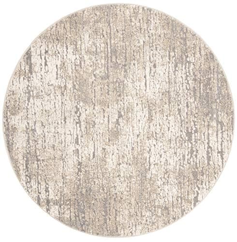 SAFAVIEH Spirit Collection 8' Round Taupe/Ivory SPR126E Modern Abstract Non-Shedding Area Rug