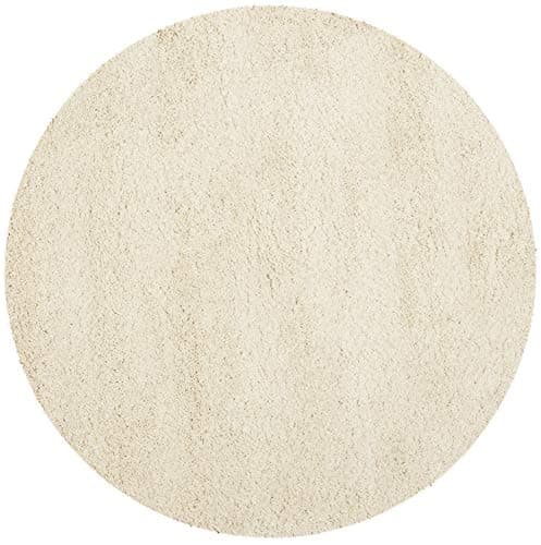 SAFAVIEH California Premium Shag Collection 10' Round Ivory SG151 Non-Shedding Living Room Bedroom Dining Room Entryway Plush 2-inch Thick Area Rug