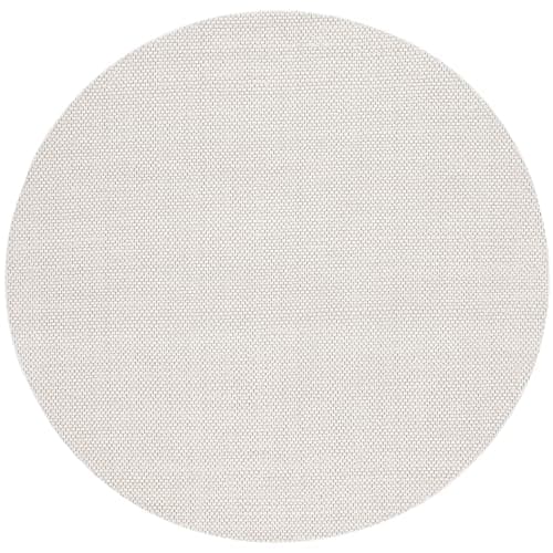 SAFAVIEH Natura Collection Area Rug - 7' Round, Ivory, Modern Farmhouse Design, Handmade Wool Blend, Ideal for The Living Room, Bedroom, Dining Room (NAT801A-7R)