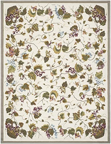 Christmas SAFAVIEH Easy Care Collection 8' x 10' White / Multi EZC731B Hand-Hooked Area Rug