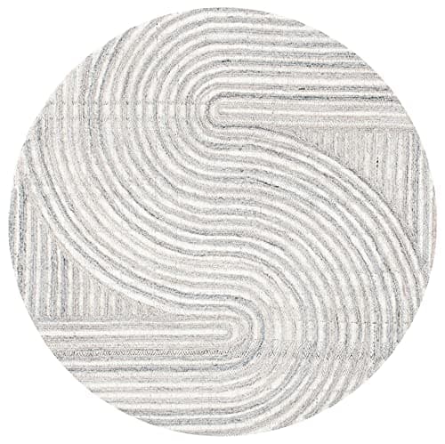 SAFAVIEH South Hampton Collection Area Rug - 10' Round, Beige, Handmade Wool, Ideal for The Living Room, Dining Room, Bedroom (SHA301B-10R)