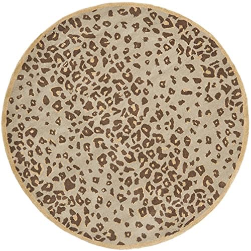 MARTHA STEWART x SAFAVIEH 6' Round Horizon Sand Beige MSR3621B Handmade Kalahari Wool & Viscose Area Rug