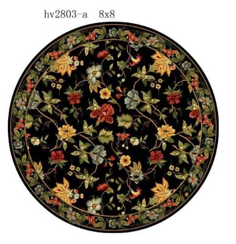 SAFAVIEH Chelsea Collection 10' Round Black HK311A Hand-Hooked French Country Premium Wool Entryway Foyer Living Room Bedroom Kitchen Area Rug