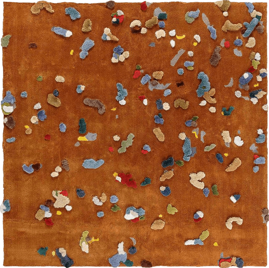 Brown Chaos Rug by Audrone Drungilaite
