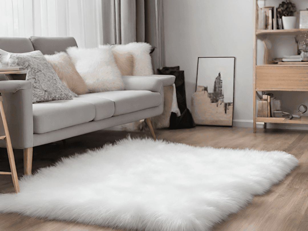White Fluffy Rugs In Your Room