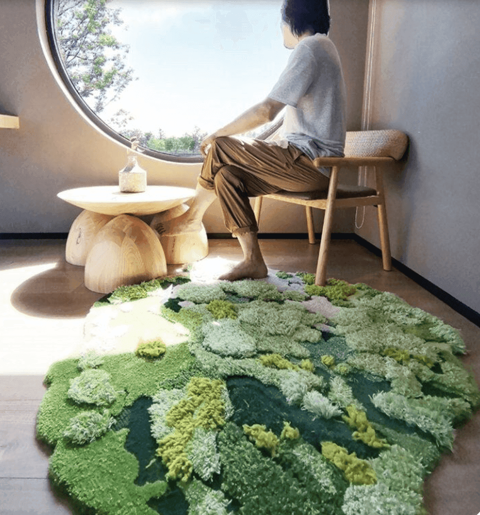 moss green rug