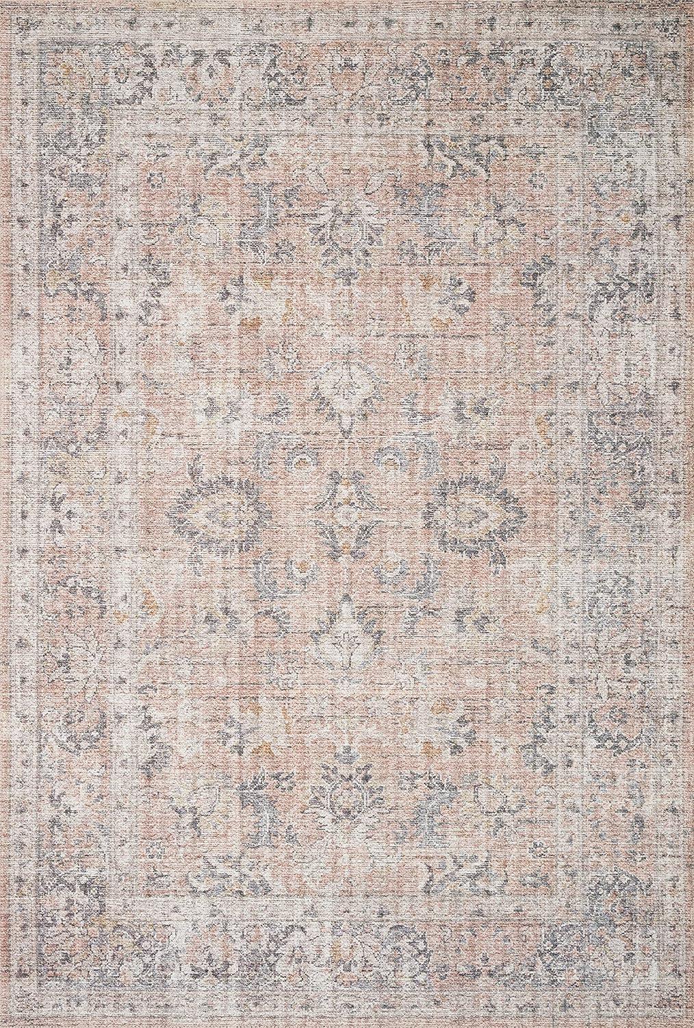 ‎Blush / Grey ‎Traditional ‎Stain-resistant ‎Living Room ‎Area Rug